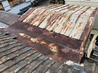 奈良市 和瓦屋根 before
