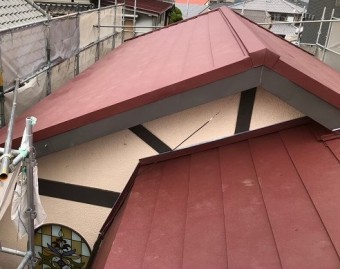 斑鳩町のシェイドブラウン屋根