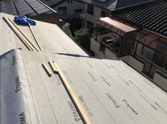 生駒市 防水紙 設置