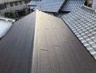 奈良市で横葺き屋根材のスーパーガルテクト設置