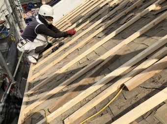 越屋根撤去の下地調整
