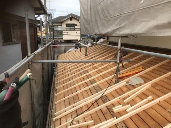 下屋下地調整