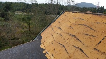 屋根材撤去写真