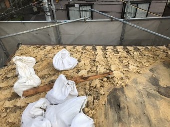 橿原市 応急処置済み 瓦撤去