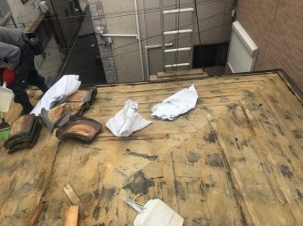 施工前屋根