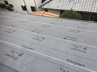 防水シート設置