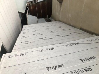 防水紙設置後