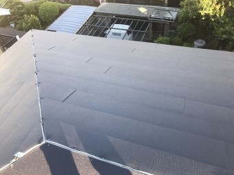 大屋根部分ガルテクト設置中