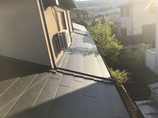 下屋根ガルテクト設置後