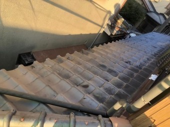 奈良市 応急処置済の瓦屋根