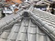 橿原市の瓦屋根、剥がれた漆喰