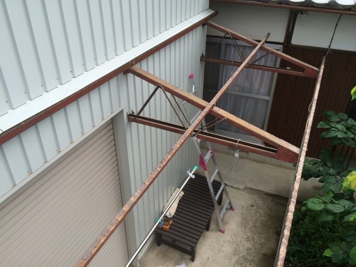 波型スレート撤去
