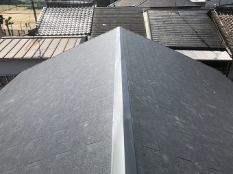 葺き替え完成の屋根