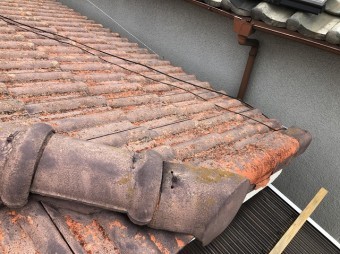 橿原市 セメント瓦屋根 現調