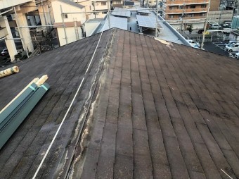 橿原市 スレート屋根 準備作業
