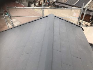 軒先から棟に向けてガルテクト設置