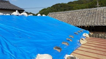 作業終了後の雨仕舞