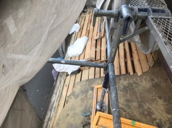 橿原市 下屋根 葺き土撤去