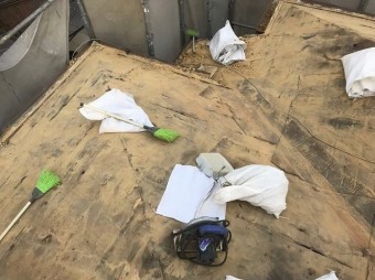 橿原市 応急処置済み 瓦撤去