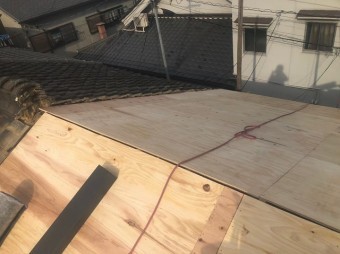 構造用合板で増し張り