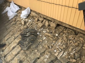 王寺町 和瓦 瓦撤去