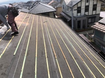 香芝市の平板瓦撤去