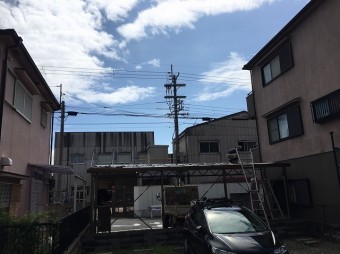 工事前のカーポートの屋根