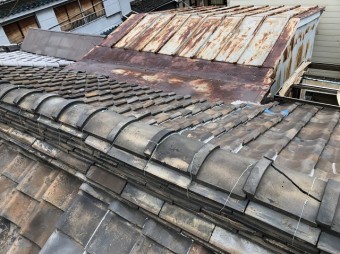 奈良市 雨漏り和瓦 施工前