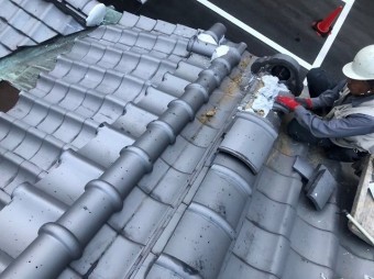 三郷町 複合型瓦屋根 部分補修