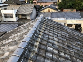 瓦の取り直しと漆喰の取り直し完了