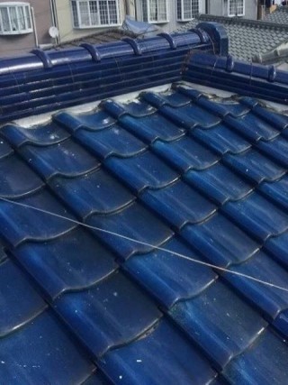 王寺町の大棟の棟瓦完成