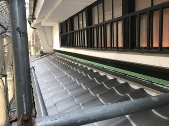 奈良市の下屋根ののし瓦設置