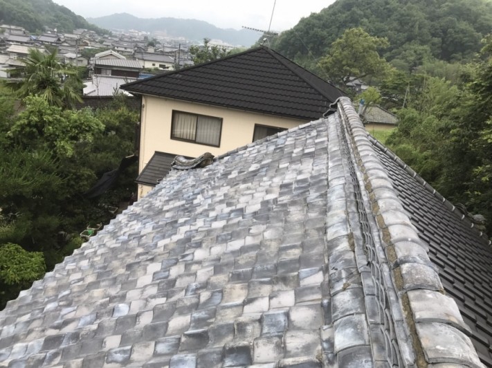 工事を始める前の和瓦屋根