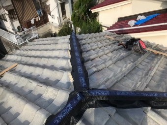 葛城市 雨漏り瓦屋根 ハイロール