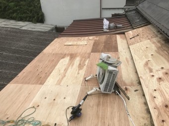 三宅町 構造用合板 設置