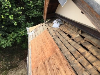 野地板設置の屋根