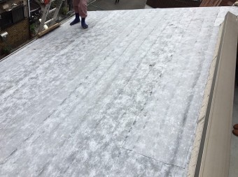 防水紙貼り付け後写真