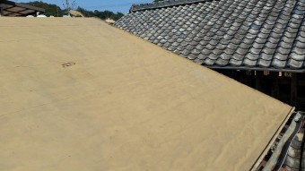 瓦撤去後の屋根