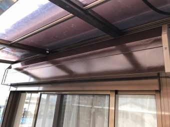 奈良市の住宅のシャッターBOX塗装完成