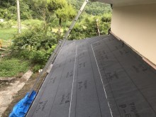 ルーフィング設置の下屋根