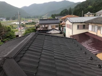 上牧町 和瓦屋根葺き替え 施工後