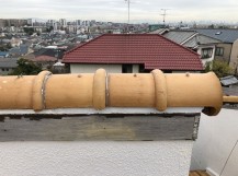 丸瓦の差し替え補修