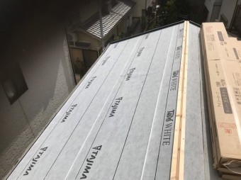橿原市 ルーフィング 貼り付け