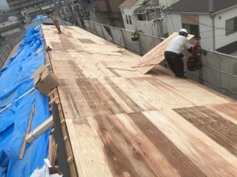 大和郡山市 野地板 設置
