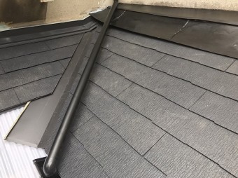 下屋根の葺き替え完成