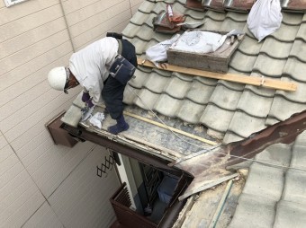 瓦桟木設置