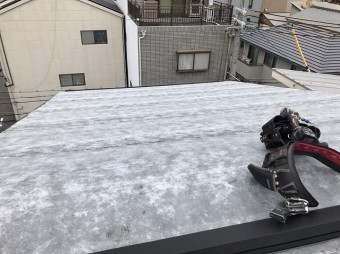 ルーフィング設置後の屋根