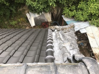工事を始める前の和瓦屋根