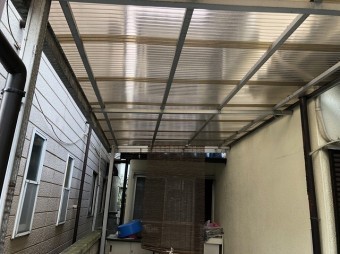 完成 カーポートの屋根