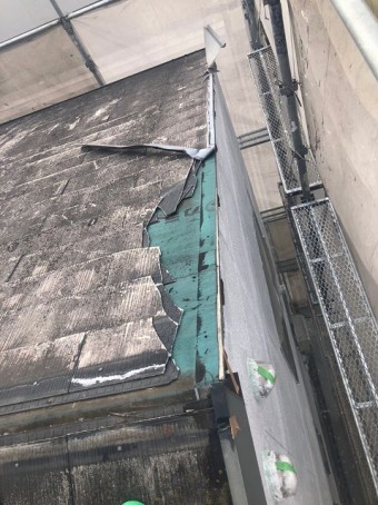 カラーベストが強風で破損